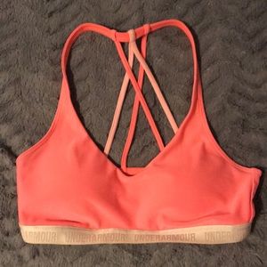 Orange Medium Under Armour Sports Bra